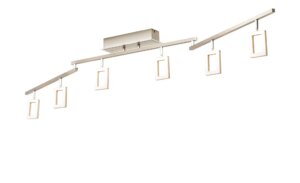 Paul Neuhaus LED-Deckenstrahler mit 6 quadratischen Spots - silber - Maße (cm): B: 161 H: 22