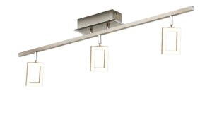 Paul Neuhaus LED-Deckenstrahler mit 3 quadratischen Spots - silber - Maße (cm): B: 73