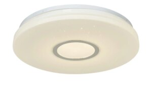 KHG LED-Deckenleuchte mit Sternenhimmeleffekt - weiß - Maße (cm): H: 7