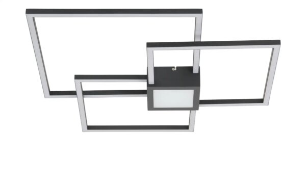 Trio LED-Deckenleuchte anthrazit - schwarz - Maße (cm): B: 65 H: 5 T: 65