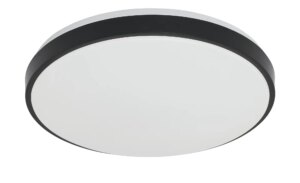 KHG LED-Deckenleuchte schwarz/weiß mit Funktion - schwarz - Kunststoff - Maße (cm): H: 10