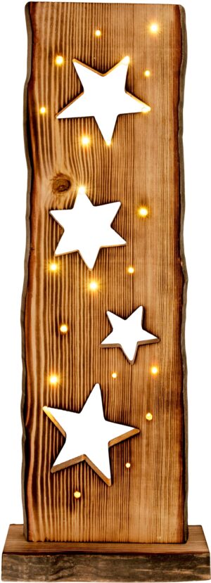 näve LED Gartenleuchte "LED-Holz-Weihnachtsleuchte Sternemotiv