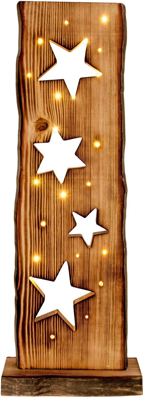 näve LED Gartenleuchte "LED-Holz-Weihnachtsleuchte Sternemotiv