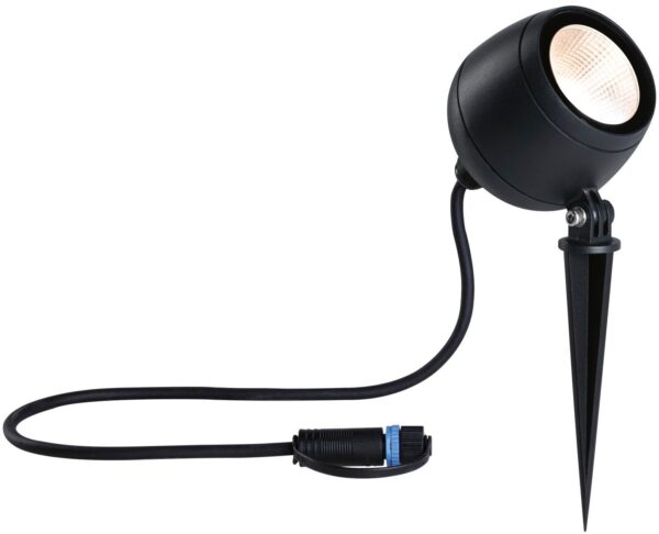 Paulmann LED Gartenleuchte "Outdoor Plug & Shine Spot Kikolo 20 3000K anthrazit"
