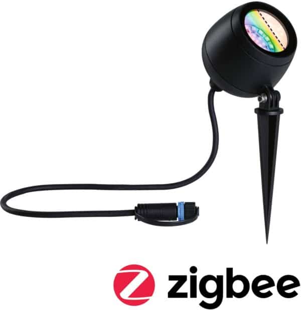 Paulmann LED Gartenleuchte "Outdoor Plug & Shine Spot Kikolo RGBW ZigBee"